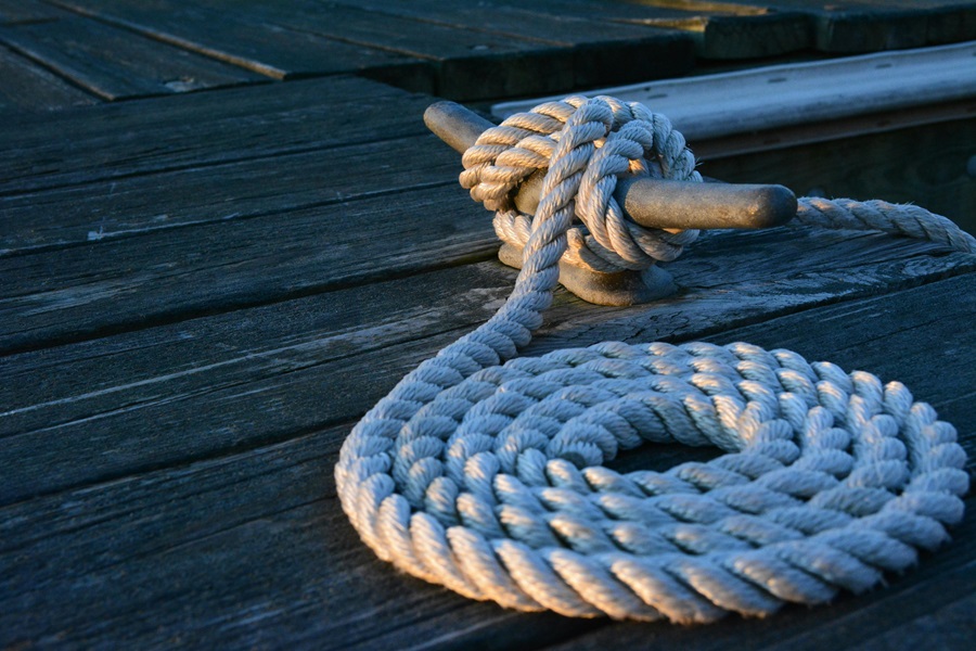 Where to Rent Guest Boat Slips in Mission Bay California Close Up of a Mooring Line