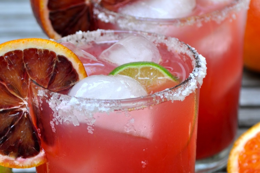 Sparkling Blood Orange Margarita