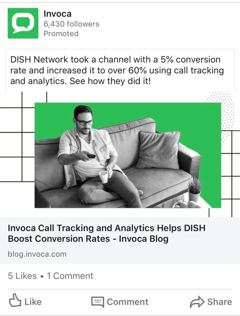 invoca linkedin ad example