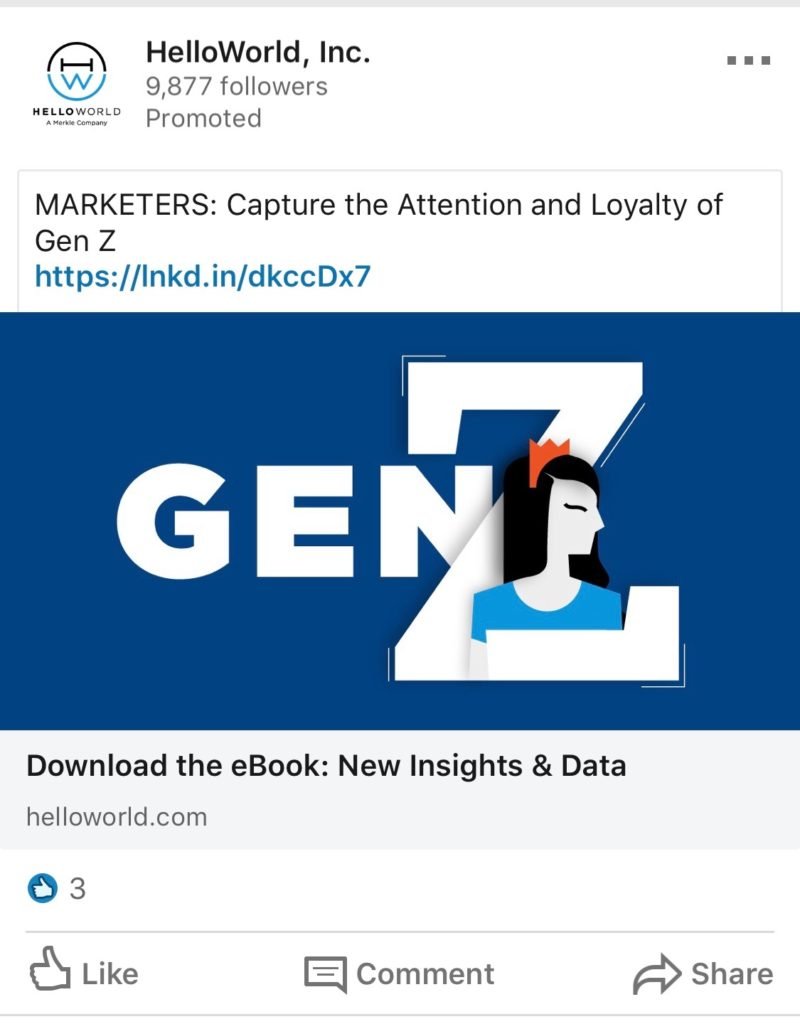 helloworld linkedin ad