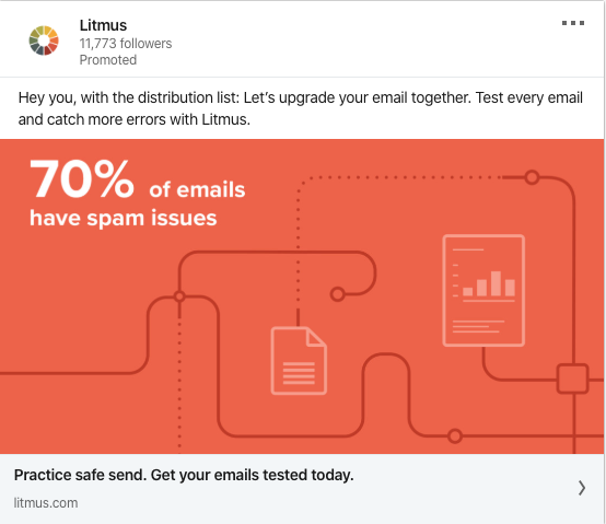 litmus linkedin ad