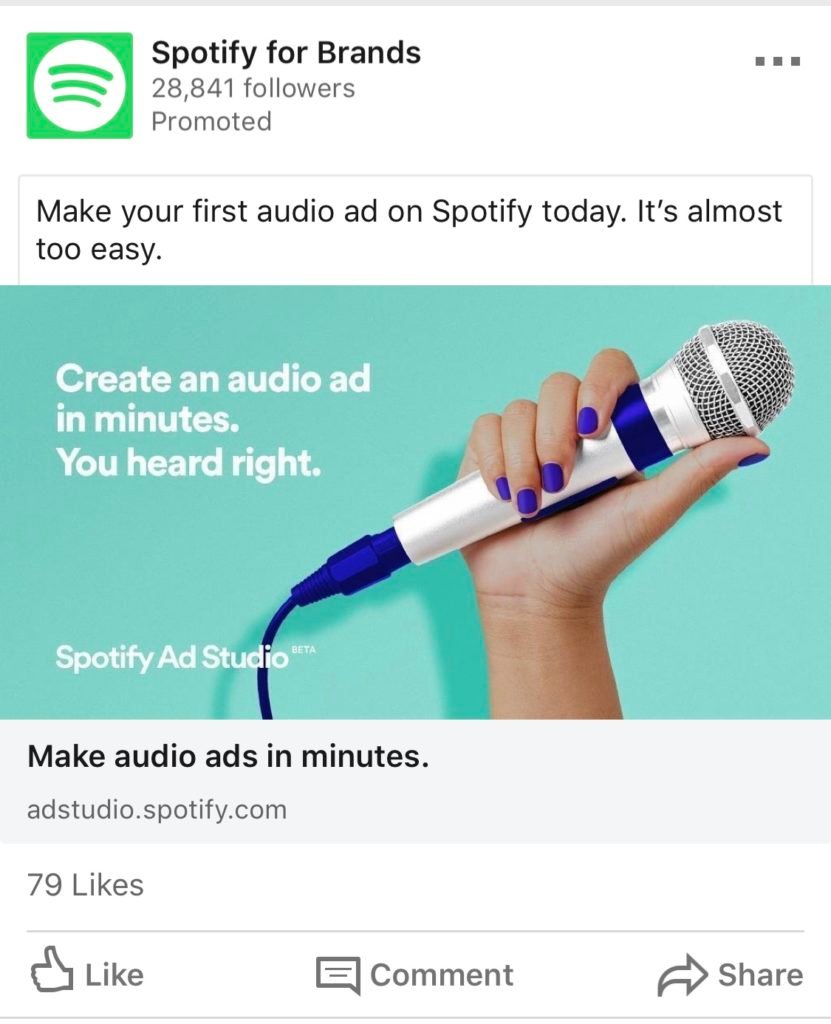 spotify linkedin ad example