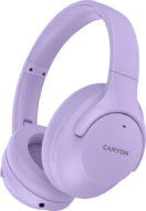 CANYON OnRiff 10, Canyon Bluetooth headset,with microphone,with Active Noise Cancellation function, BT V5.3 AC7006, battery 300mAh, Type-C charging plug, PU material, size:175*200*84mm, charging cable 80cm and audio cable 150cm, Purple, weight:253g