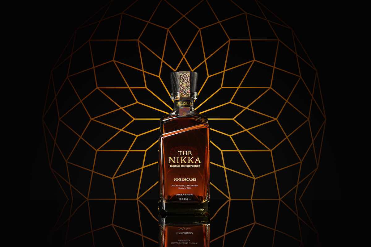 a bottle of nikka nine decades japanese whisky