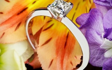 thumbnail solitaire princess cut ring