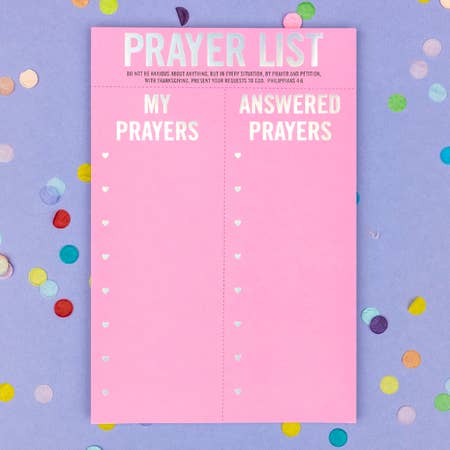 Prayer List Notepad – BFF Here