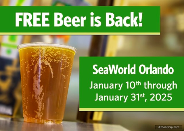 FREE Beer at Seaworld, Orlando