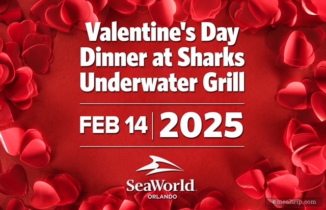  2025 Valentine's Dinner at SeaWorld's Sharks Underwater Grill