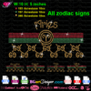 gucci zodiac signs rhinestone, bundle astrology signs bling cricut silhouette, aries, virgo, capricorn, sagittarius, cancer, leo, aries, aquarius, gemini, scorpio, taurus nling instant download file