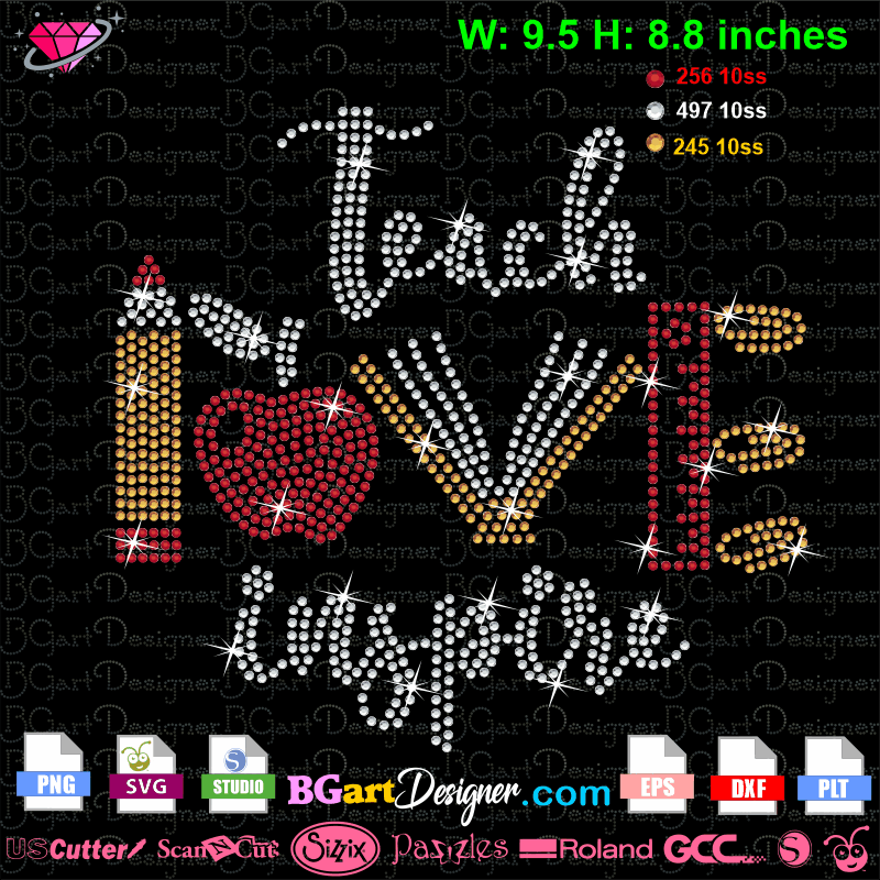 Free Free 189 Teach Love Inspire Apple Svg Free SVG PNG EPS DXF File