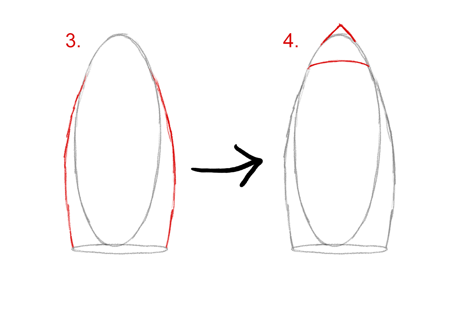 Shape the top and sides of your rocket