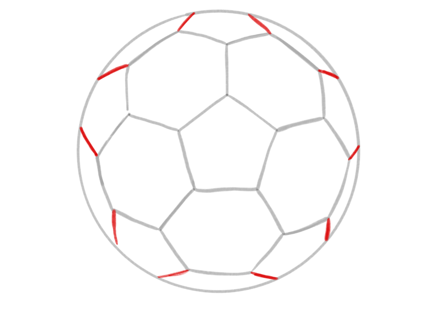 Step By Step How To Draw Soccer Ball | chefrito.com