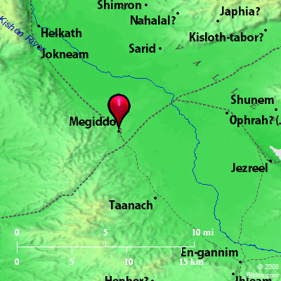 Map Of Israel Showing Megiddo