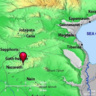 Map Of Nazareth In Biblical Times