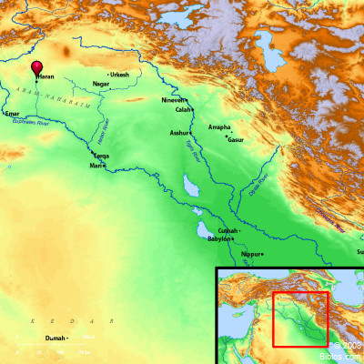 Bible Map: Paddan-aram (Haran)