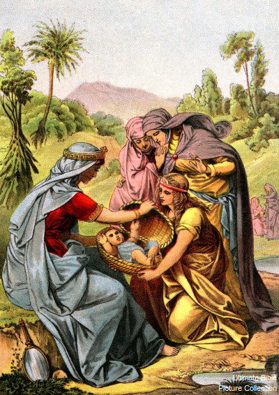 Exodus 2 Bible Pictures: Moses as baby