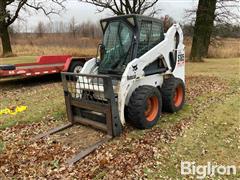 2014 Bobcat S185 Turbo High Flow Bobcat w/ Forks & Bucket 