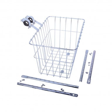 1352 Medium Front Wheel Mount Basket - Silver