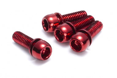 Juego de tornillos para freno de disco M6 x 18mm - 4 piezas - rojo