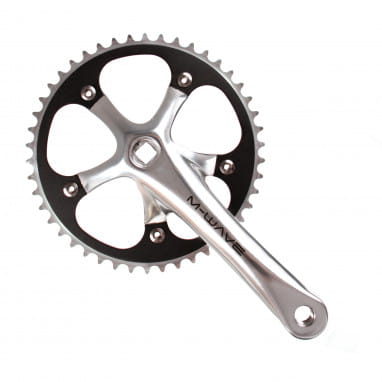 Single Speed crankset zilver