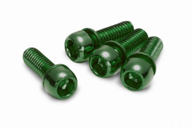 Juego de tornillos para freno de disco M6 x 18mm - 4 piezas - verde