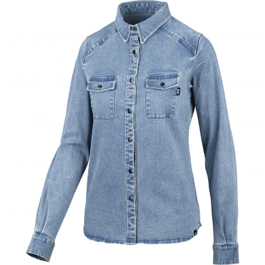 Carve Digger Organic Denim Women Shirt - Washed Blue