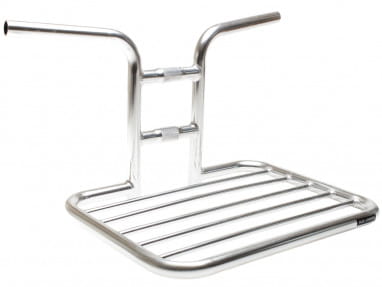 Flat Rack Handlebar Rack - Polished Silver