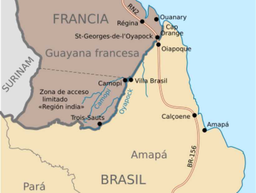 Frontera terrestre más larga de Francia es con Brasil