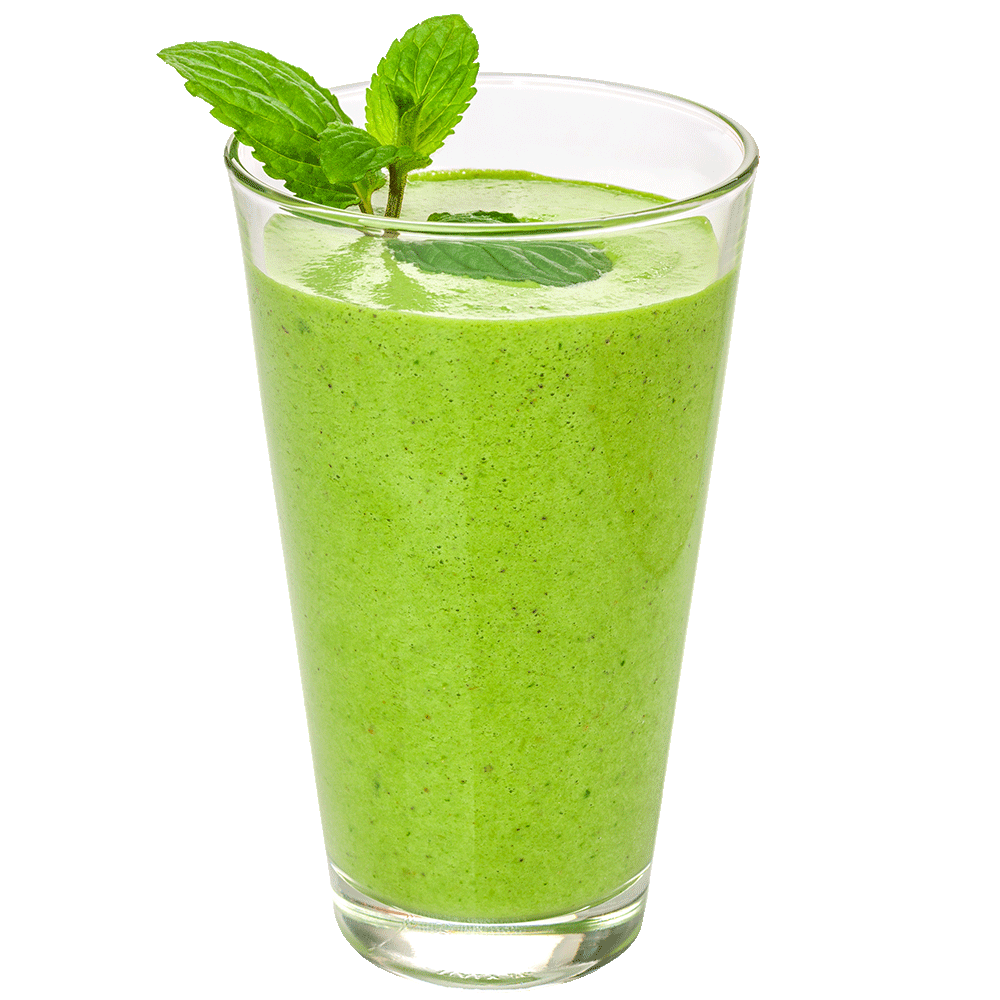 Grüner Smoothie mit Algen