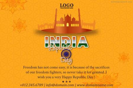 Happy Republic Day Wishes With Logo