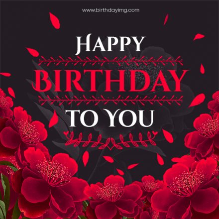 Free Happy Birthday Image With Flowers - birthdayimg.com