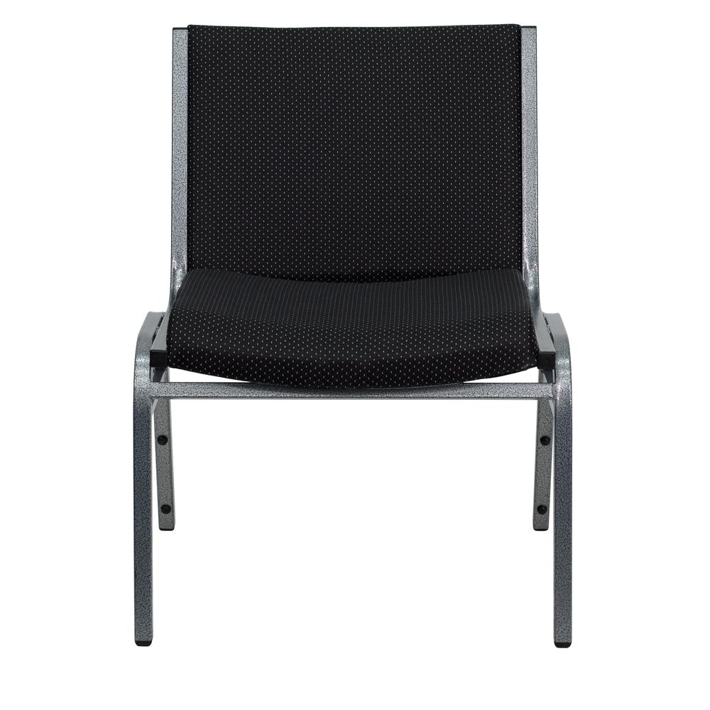 Big & Tall 1000 lb. Rated Black Fabric Stack Chair. Picture 4