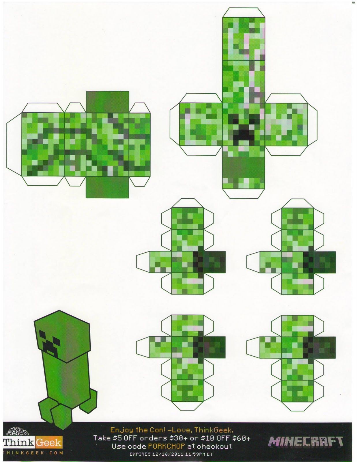 Minecraft Papercraft Mini Minecraft Papercraft Texturas Y Accesorios ...