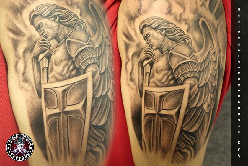 saint michael tattoo miami  Tattoo created by Ornan Feito a  Flickr