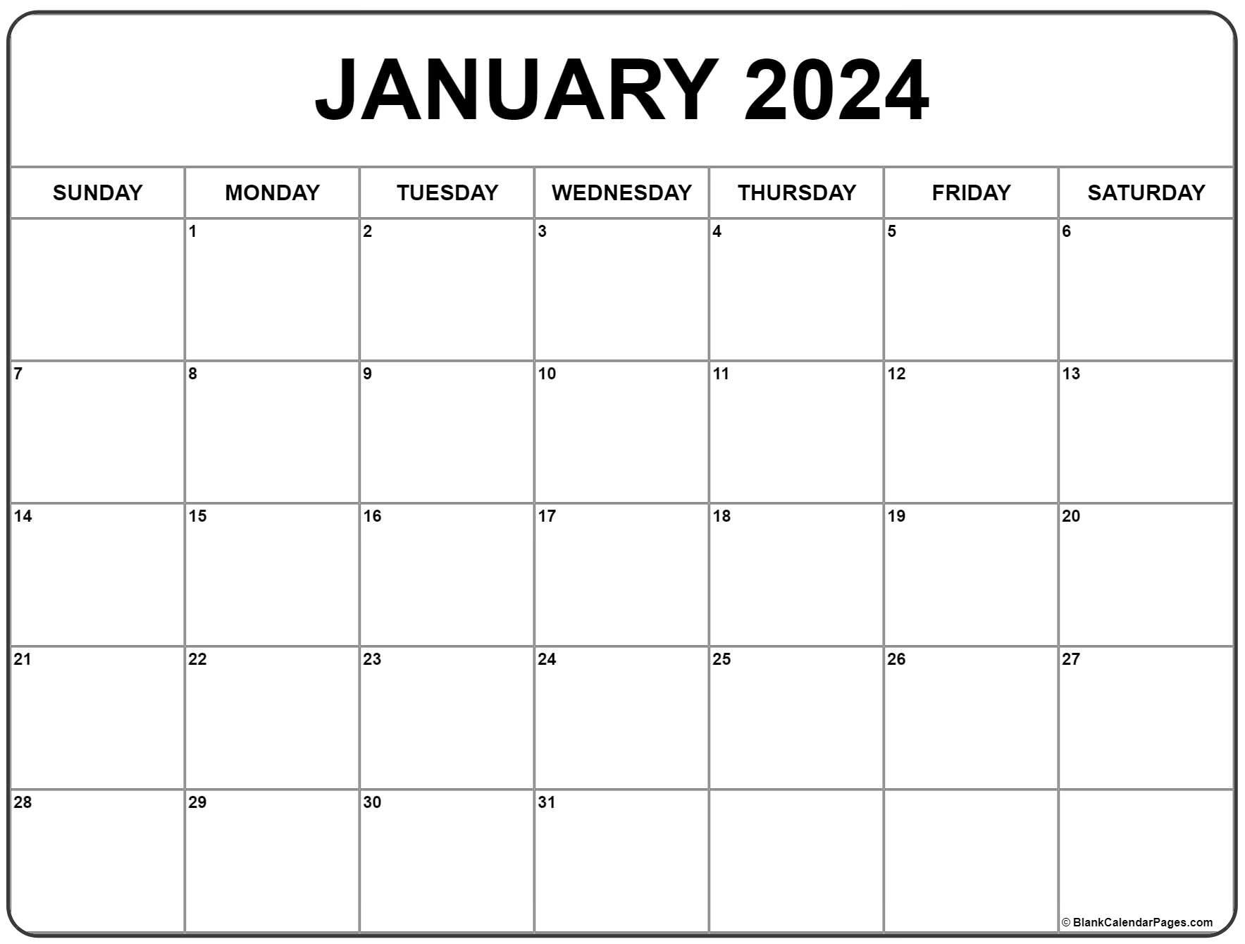 January 2024 Calendar 7FA