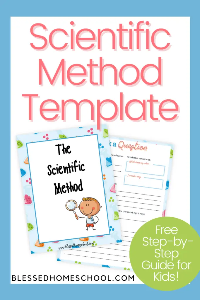 Are you looking for an easy way to teach the scientific method for kids?  I'm sharing each step in this post, along with a free template you can print to help your kids walk through the scientific process.