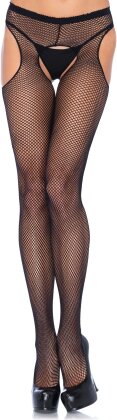 Fishnet Suspender Pantyhose - One Size - Grösse Onesize