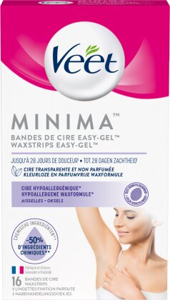 Veet MINIMA Bandes de Cire Froide Aisselles Hypoallergenique 16 strips