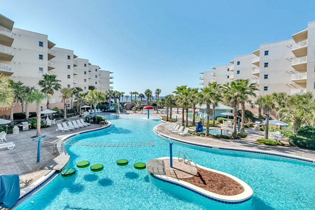 One of the spacious swimming pools at Waterscape Resort.