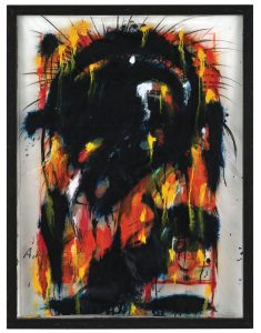 Arnulf Rainer, Rücken, 1974 Öl auf Papier, 50,8 x 73 cm Arnulf Rainer, Blaue Übermalung, 1956, Öl auf Leinwand, 70 x 110 cm, erzielter Preis € 53.675