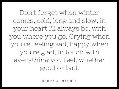 A sample love letter quote from Debra Madore.