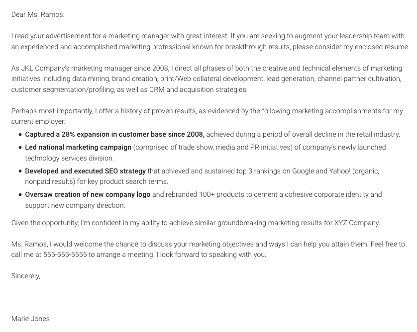 Entry Level Marketing Cover Letter from blog.hubspot.com