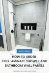 How to Order Fibo Laminate Shower and Bathroom Wall Panels | bathroom remodeling | How to order shower panels | Ordering bathroom products