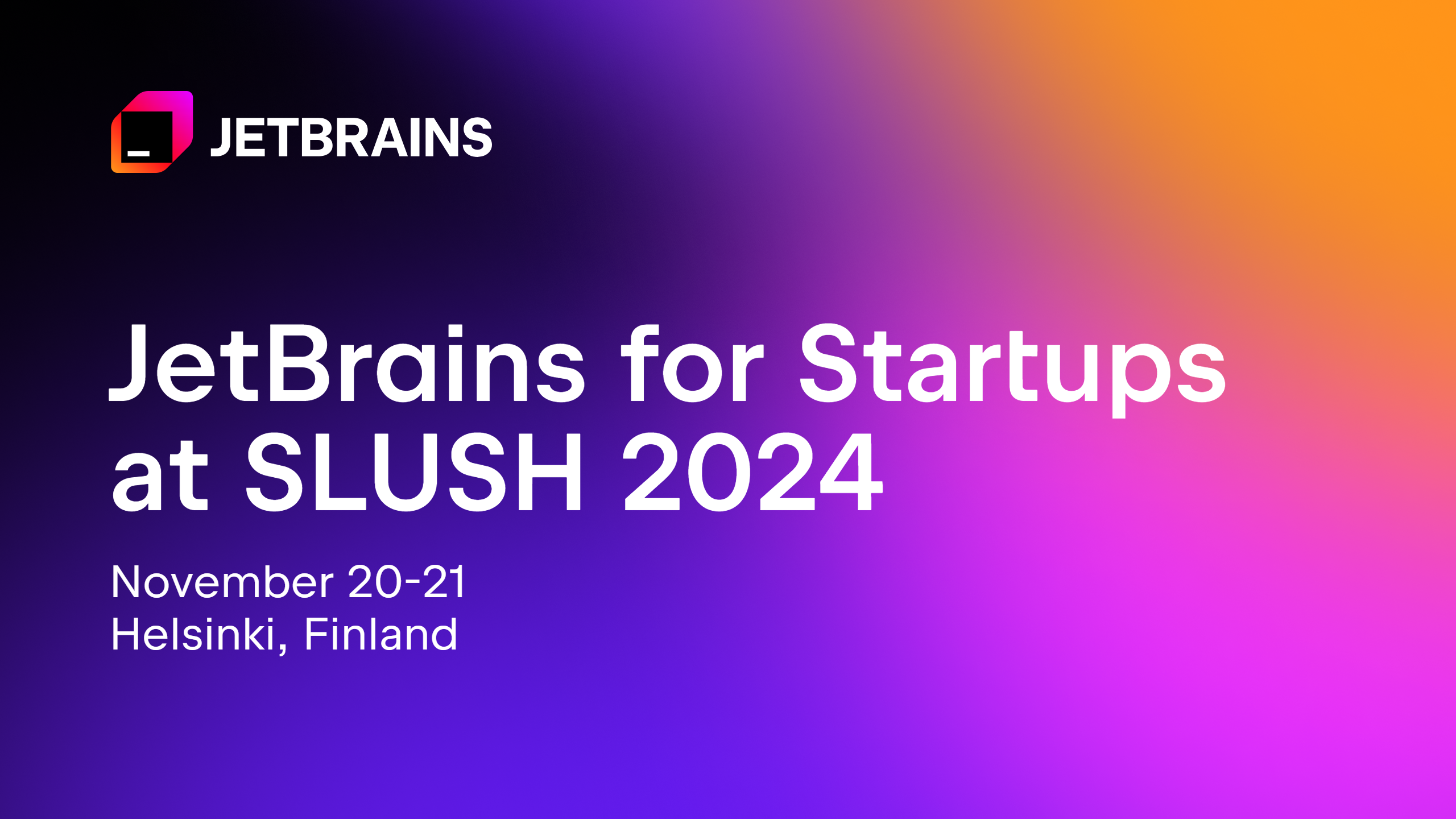 JetBrains for Startups at Slush 2024