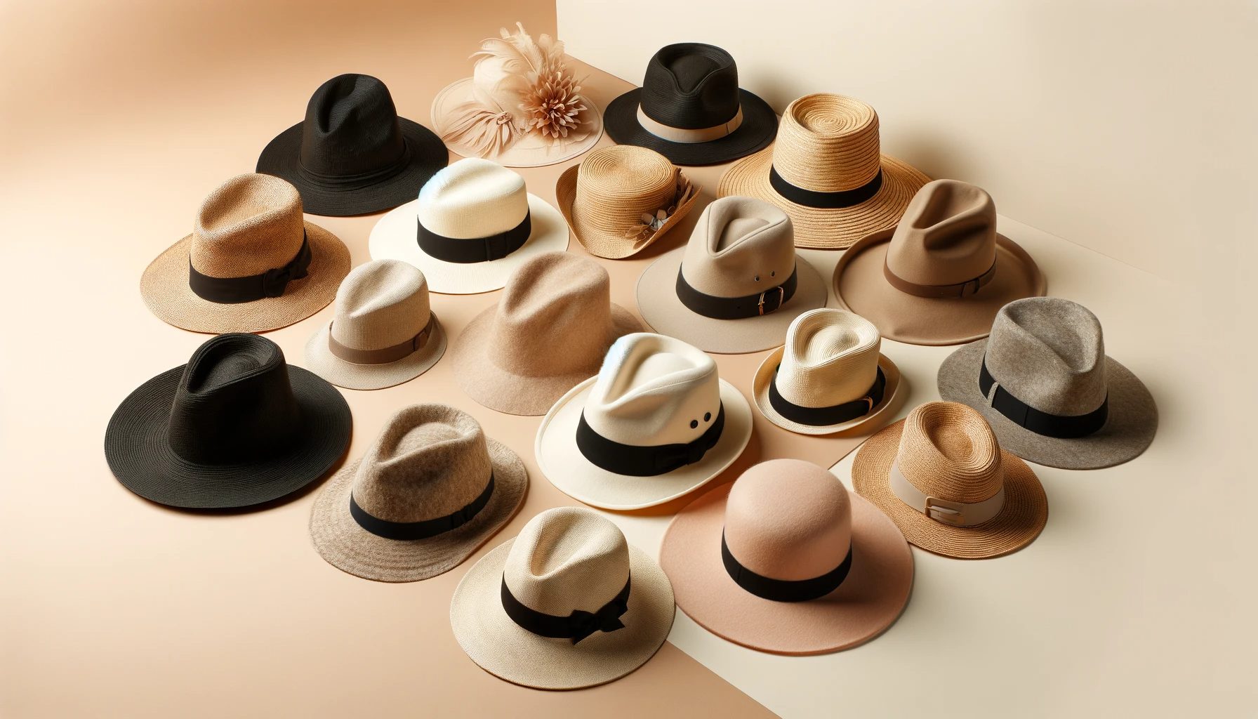 Perpaduan Warna Beige dengan Topi