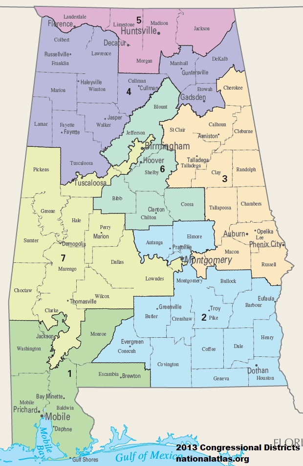 9 of 10: Our current Alabama Congressional districts – LWVAL Blog