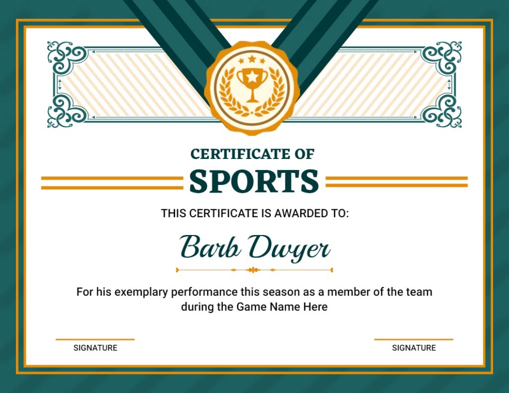 Sports Participation Certificate