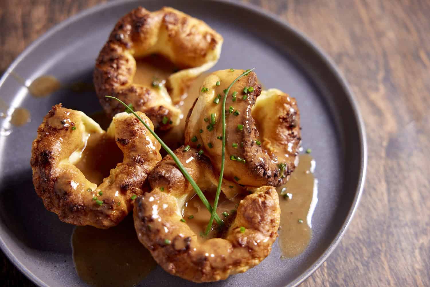 Yorkshire puddings with gravy