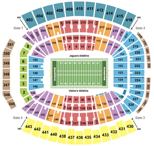 TIAA Bank Field Football Seating Chart 