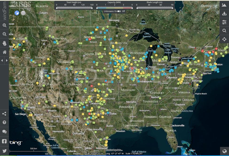 Wind Map For Wind Turbines - United States Map